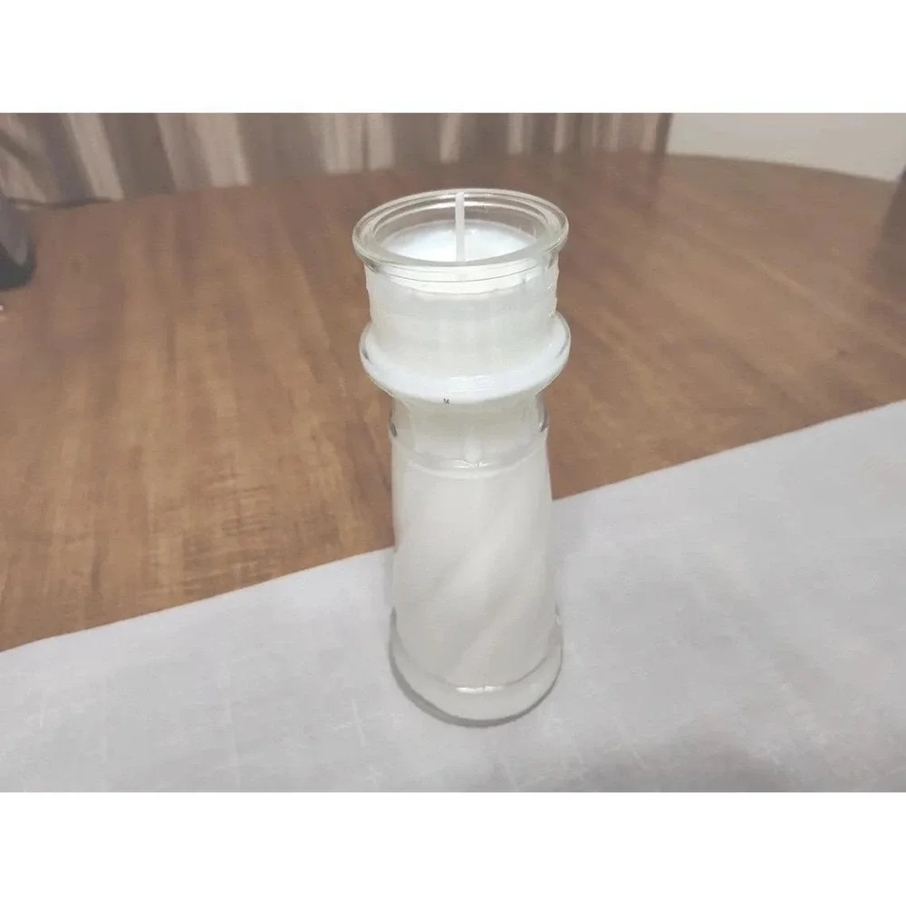 Handmade Coconut Scented Candle in Red Lobster 35th Anniversary Lighthouse Glass